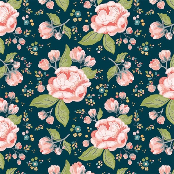 Gavepapir blomster stor rulle