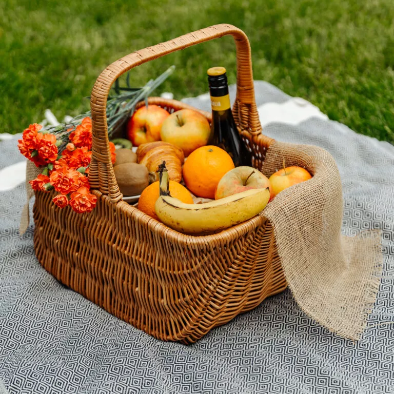 Flettet picnickurv, XL picnickurv